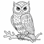 Whimsical Barn Owl Coloring Pages 4