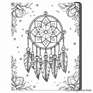 Whimsical Dreamcatcher Binder Cover Coloring Pages 2