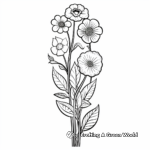 Whimsical Flowers Bookmark Coloring Pages 1