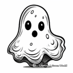 Whimsical Ghost Coloring Pages 1