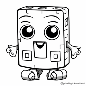 Whimsical Numberblock Nine Coloring Pages 3