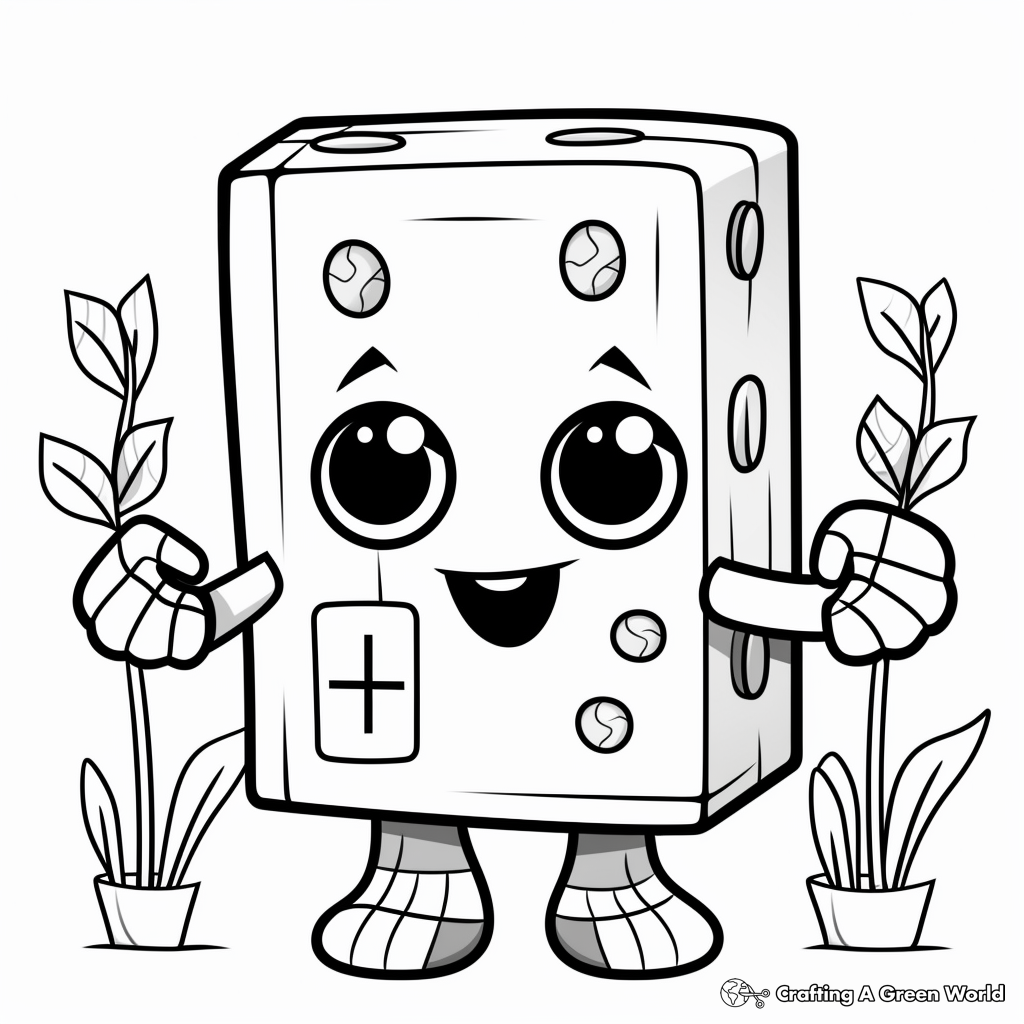Whimsical Numberblock Nine Coloring Pages 4
