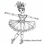 Whimsical Unicorn Ballerina Coloring Pages 1