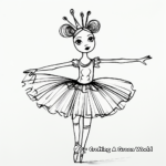 Whimsical Unicorn Ballerina Coloring Pages 2