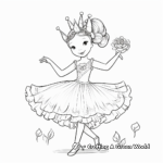 Whimsical Unicorn Ballerina Coloring Pages 4