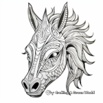 Whimsical Unicorn Head Coloring Pages 3