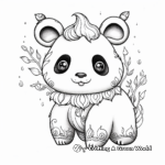 Whimsical Unicorn Panda Coloring Pages 3
