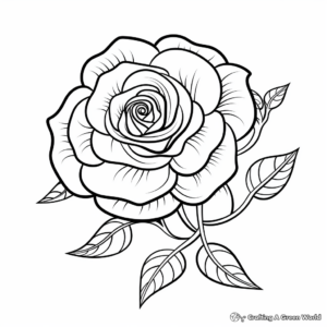 White Rose Coloring Sheets 2