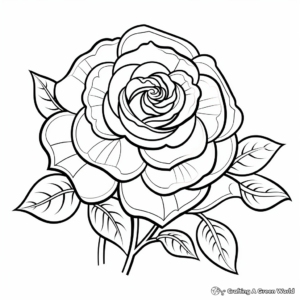 White Rose Coloring Sheets 3