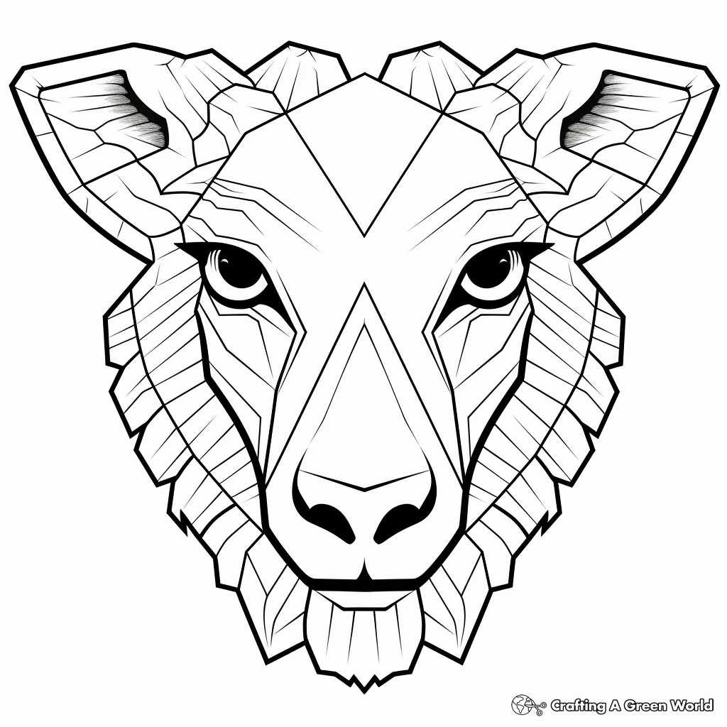 White Sheep Head Coloring Pages 2