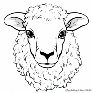 White Sheep Head Coloring Pages 3