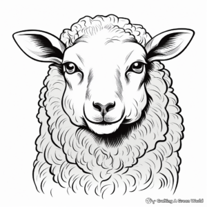 Wild Mountain Sheep Head Coloring Pages 1