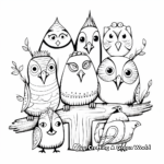 Wild Woodpeckers: Multi-Pose Coloring Pages 1