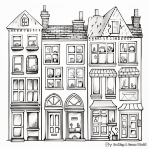 Windows of Diverse Houses Coloring Pages 3