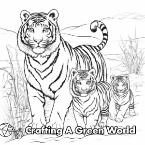Tiger Family Coloring Pages - Free & Printable!