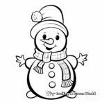 Winter Snowman Coloring Pages 1