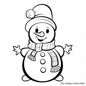 Winter Snowman Coloring Pages 1