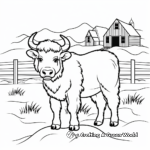 Winter Themed Bison Coloring Pages 4
