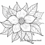Winter Wonderland with Poinsettias Coloring Pages 2