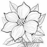 Winter Wonderland with Poinsettias Coloring Pages 3