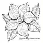 Winter Wonderland with Poinsettias Coloring Pages 4