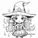 Witch and Wizard Magic Coloring Pages 1