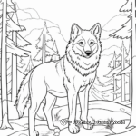 Wondrous Wolf Coloring Sheets 1