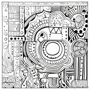 Zentangle inspired Binder Cover Coloring Pages 1
