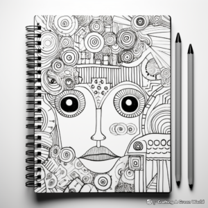 Zentangle inspired Binder Cover Coloring Pages 3