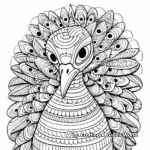 Zentangle Inspired Peacock Coloring Pages 2