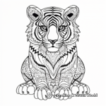 Zentangle Inspired Tiger Coloring Pages for Relaxation 2