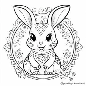 Zodiac Rabbit Coloring Pages 3