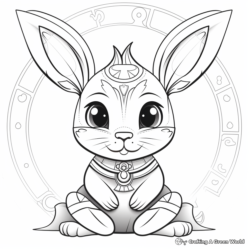 Zodiac Rabbit Coloring Pages 4