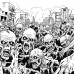 Zombie Apocalypse Scene Coloring Pages 4