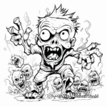 Zombie Attack Coloring Pages 1