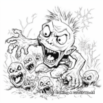Zombie Attack Coloring Pages 2