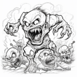Zombie Attack Coloring Pages 4