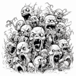 Zombie Horde Coloring Pages 2