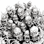 Zombie Horde Coloring Pages 4