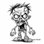 Zombie in Rags Coloring Pages 2