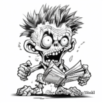 Zombie in Rags Coloring Pages 3