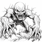 Zombie Monster Coloring Pages for Thrill Seekers 1