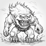 Zombie Monster Coloring Pages for Thrill Seekers 4
