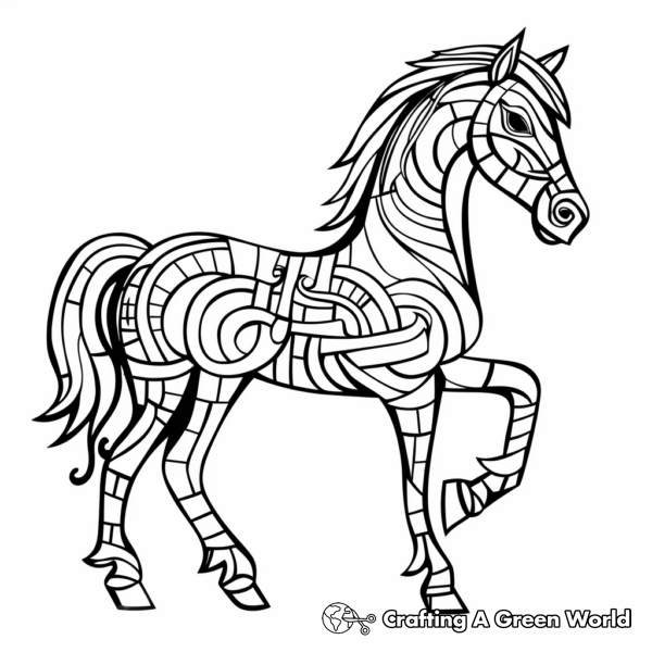 Hard Horse Coloring Pages - Free &amp; Printable!