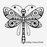 Abstract Dragonfly Coloring Pages for Adults 3