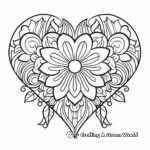 Abstract Heart Mandala Coloring Pages for Artists 1