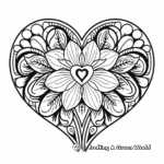 Abstract Heart Mandala Coloring Pages for Artists 2