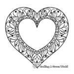 Abstract Heart Mandala Coloring Pages for Artists 3