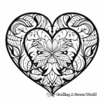 Abstract Heart Mandala Coloring Pages for Artists 4