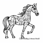 Abstract Horse Coloring Pages for Artists 3